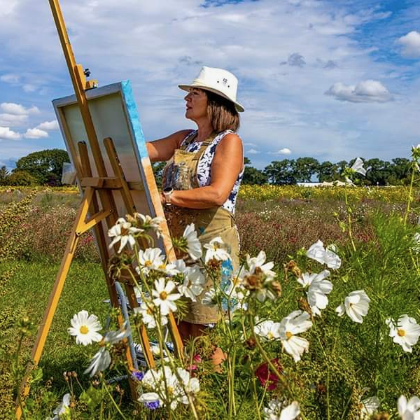 Upload one image of you at work in your studio: Nickijbrooksart Nicki Brooks